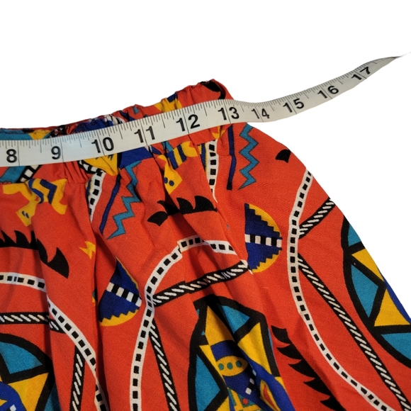 Southwestern Desert Native American   Inspired Nature Print Bandana Skirt Size S - Picture 6 of 8